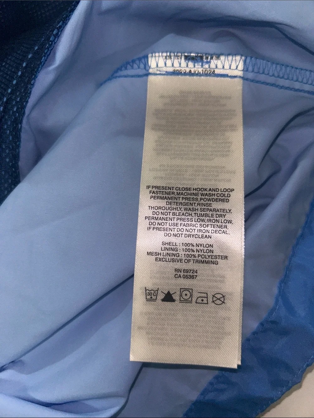 Columbia Blue Hooded Packable Windbreaker/Rain Jacket - Picture 4 of 4